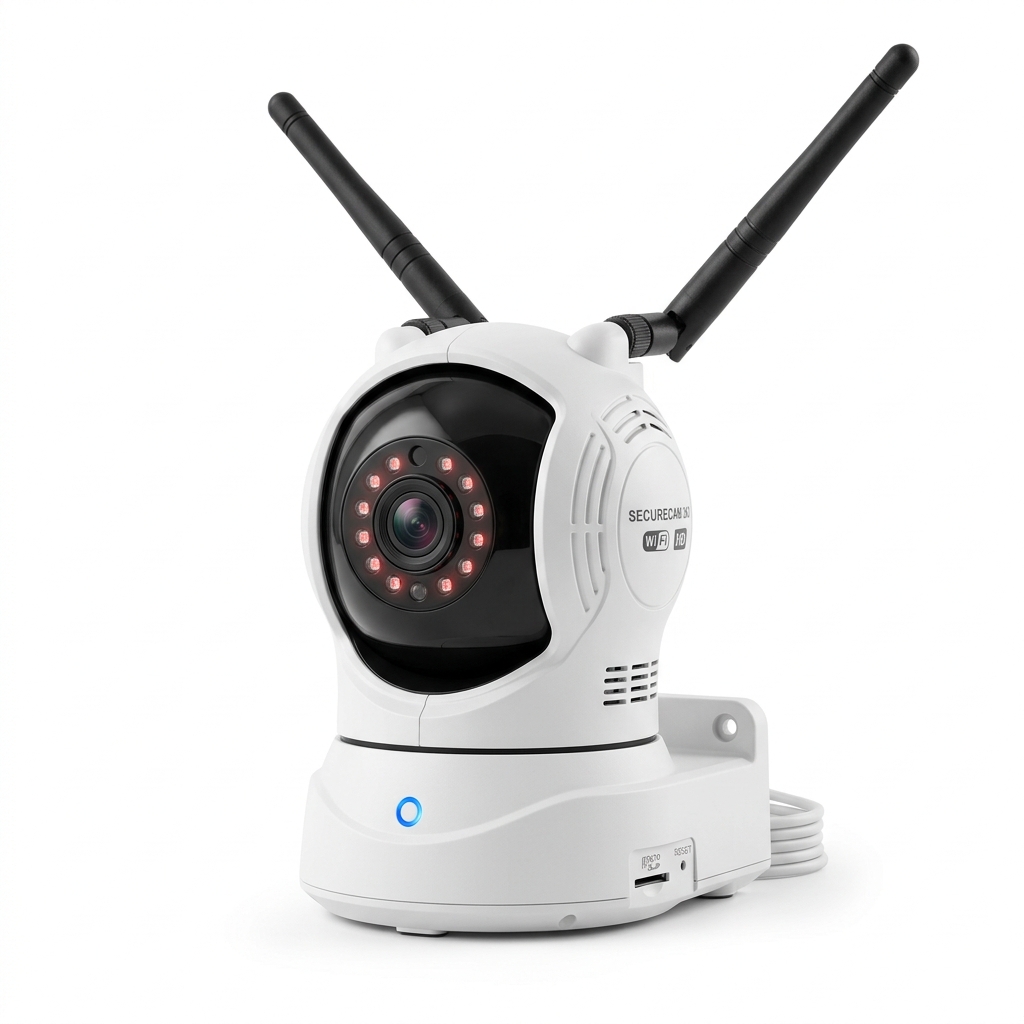 CP Plus / Mi Security 360° Smart Dual-Antenna Wi-Fi CCTV Security Camera, Polar White