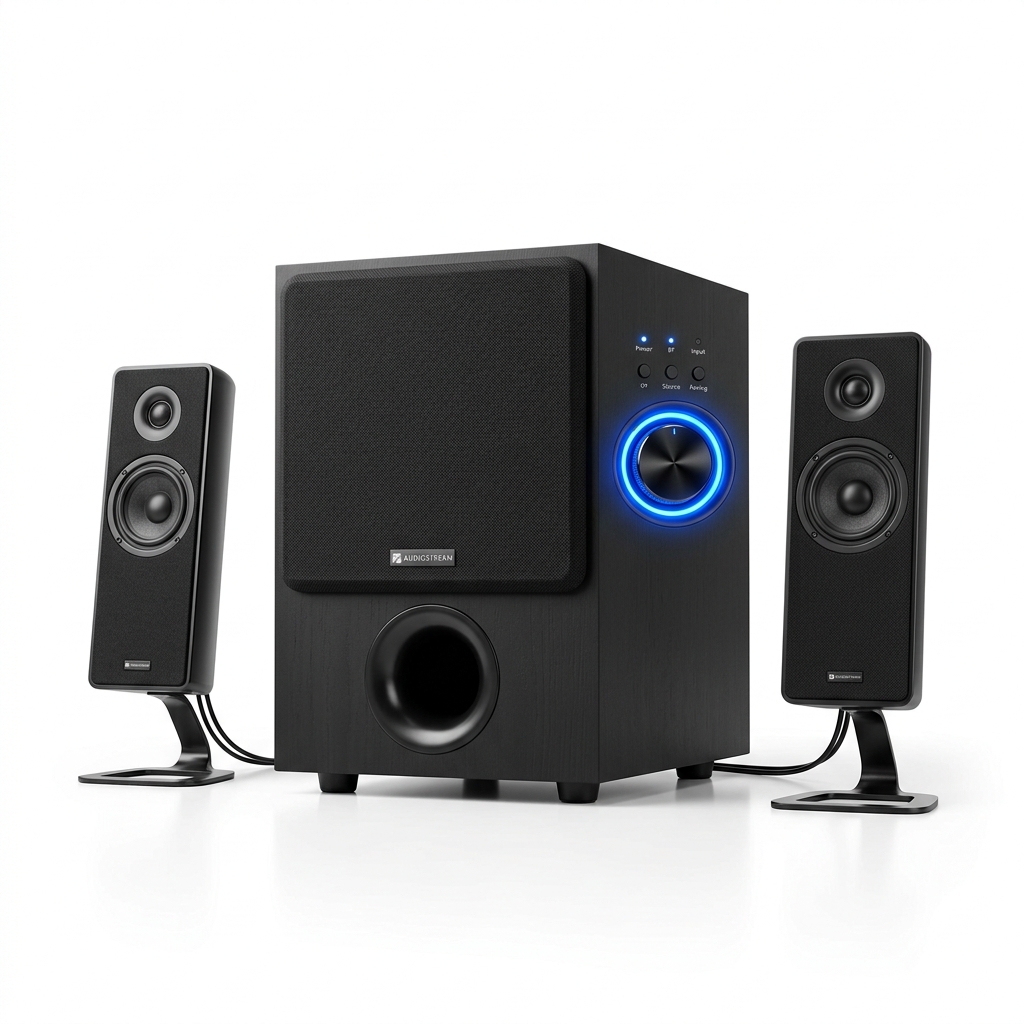 JBL / F&D Audio Heavy Bass 2.1 Multimedia Home Theatre & Subwoofer Buffer, Deep Black